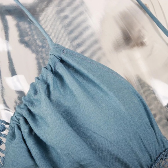 💮Blue Lace Boho Dress - Picture 6 of 8